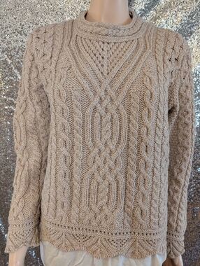Aran Mór 100% Merino Wool Cable Knit Sweater - Made in Ireland